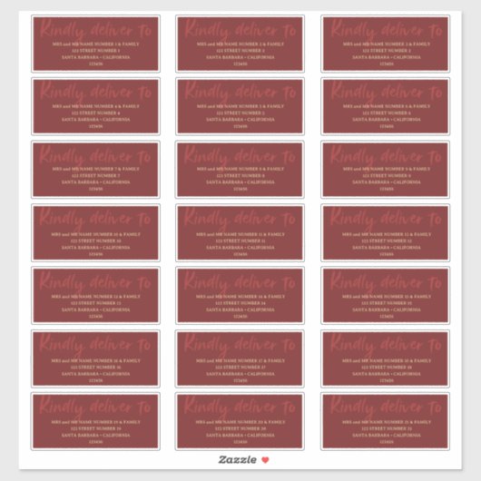 Minimalistische Bürstenschrift & elegante Gästebuc Aufkleber (Blatt)