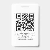 Minimalistische Business-ID mit Foto- und QR-Code Ausweis (Rückseite)
