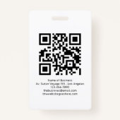 Minimalistische Business-ID mit Foto- und QR-Code Ausweis (Rückseite)