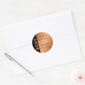 Minimalistische Butter Runder Aufkleber (Umschlag)