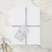 Minimalistische BW-Monogramm-Wildblume Geschenkanhänger (Mit Garn)