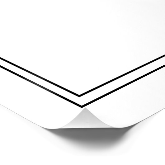 Minimalistische BW-Monogramm-Wildblume Poster (Ecke)