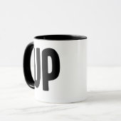 Minimalistische C-UP-Tasse - Es ist buchstäblich e Tasse (Vorderseite Links)
