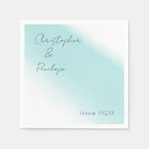 Minimalistische Calligraphie Aqua Wasserfarbenhoch