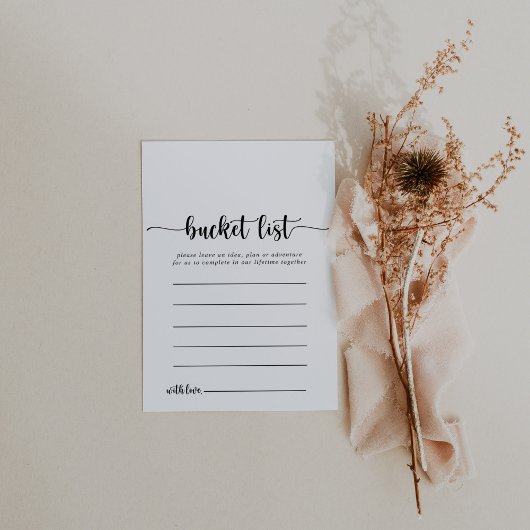 Minimalistische Calligraphy Simple Ecket List Card Postkarte
