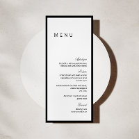 Minimalistische Calligraphy Wedding Menu Card