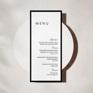 Minimalistische Calligraphy Wedding Menu Card Menükarte