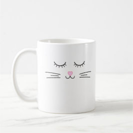 Minimalistische Cat-Face-Tasse Kaffeetasse