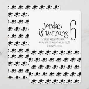 Minimalistische Cat Kitten Päws Geburtstagsparty Einladung