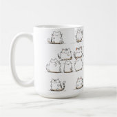 Minimalistische Cat Line Art - Elegant handGezeich Kaffeetasse (Links)