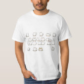 Minimalistische Cat Line Art - Elegant handGezeich T-Shirt (Vorderseite)