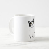 Minimalistische Cat Line Art Tasse - Elegant & mod (Vorderseite Links)