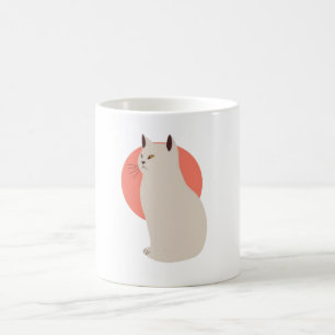 Minimalistische Cat Line Art Tasse - Elegante & st