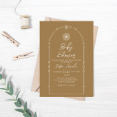 Minimalistische Celestial Monoline Mandala Babydus Einladung