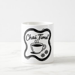 Minimalistische Chai-Time-Typografie-Kunst Kaffeetasse