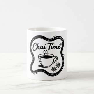 Minimalistische Chai-Time-Typografie-Kunst Kaffeetasse