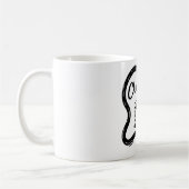 Minimalistische Chai-Time-Typografie-Kunst Kaffeetasse (Links)