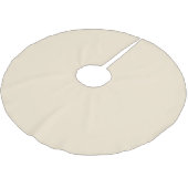 Minimalistische Champagnercreme schlicht Polyester Weihnachtsbaumdecke (Schrägansicht)