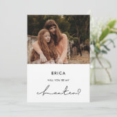 Minimalistische Chanter Vorschlag Fotokarte Einladung (Stehend Vorderseite)