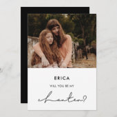 Minimalistische Chanter Vorschlag Fotokarte Einladung (Vorne/Hinten)