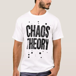 Minimalistische Chaos-Theorie-Typografie T-Shirt