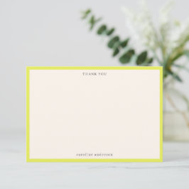 Minimalistische Chartreuse-Rahmen personalisierte  Dankeskarte