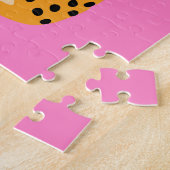 Minimalistische Cheetah in Pink Puzzle (Seite)