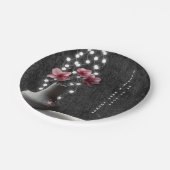 Minimalistische Cherry Blossom Blume Babydusche Pappteller (Schrägansicht)