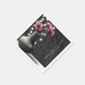 Minimalistische Cherry Blossom Blume Babydusche Serviette (Ecke)