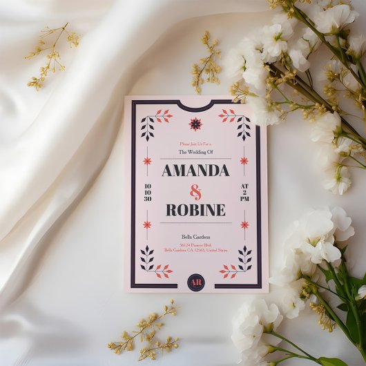 Minimalistische Chic-Ästhetik Einladung