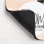 Minimalistische Chic Beste Mama je rosa Foto Mousepad (Ecke)