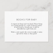 Minimalistische Chic Books für Babydusche Begleitkarte (Vorderseite)