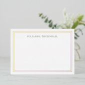 Minimalistische Chic Frame Personal Stationery Folieneinladung (Stehend vorne)