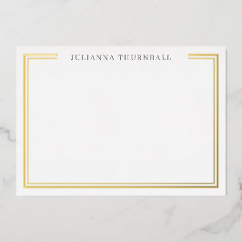 Minimalistische Chic Frame Personal Stationery Folieneinladung