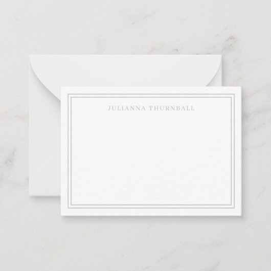 Minimalistische Chic Frame Personal Stationery Mitteilungskarte (Vorderseite)