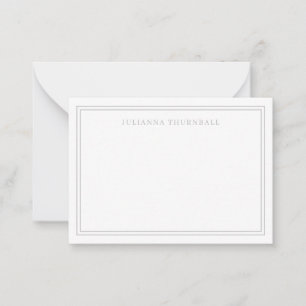 Minimalistische Chic Frame Personal Stationery Mitteilungskarte
