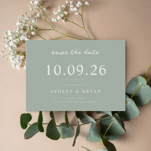 Minimalistische Chic-Hochzeit speichern Sie das Da Save The Date
