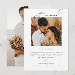 Minimalistische Chic Hochzeitseinladung für Frisch Einladung