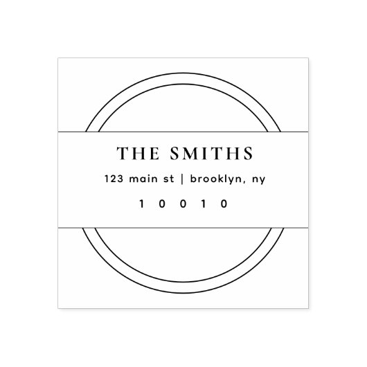 Minimalistische Chic & Simple Round-Rubber-Briefma Gummistempel (Prägung)