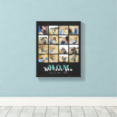 Minimalistische Chic Wir Liebe Sie Mama 16 FotoCol Leinwanddruck (Insitu (Holzboden))