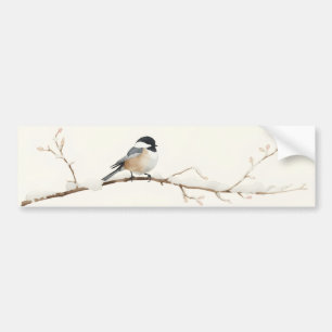 Minimalistische Chickadee-Wasserfarben-Sticker Autoaufkleber