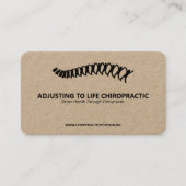 Minimalistische Chiropraktikum-Logo-Visitenkarte Visitenkarte (Vorderseite)