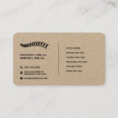 Minimalistische Chiropraktikum-Logo-Visitenkarte Visitenkarte (Rückseite)