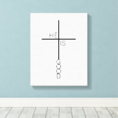 Minimalistische Christliche Cross Bible Verse Mode Leinwanddruck (Insitu (Holzboden))