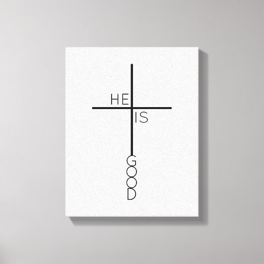 Minimalistische Christliche Cross Bible Verse Mode Leinwanddruck (Vorderseite)