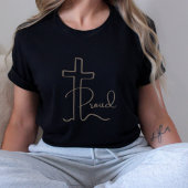 Minimalistische Christliche Cross Script-Dark T-Shirt