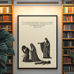 Minimalistische Christliche Wall Art - Bibelverse  Poster