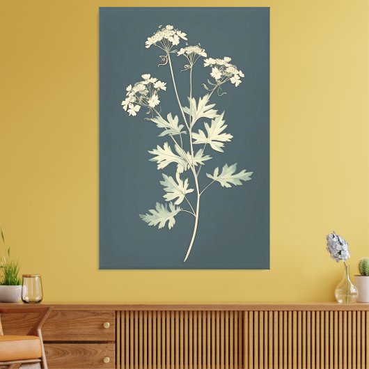 Minimalistische Cilantro-Blätter Leinwanddruck (Insitu (Wohnzimmer))
