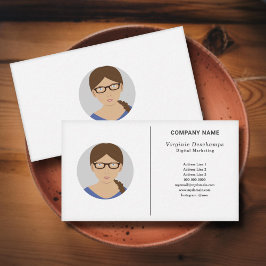 Minimalistische Circle Foto Business Card Visitenkarte