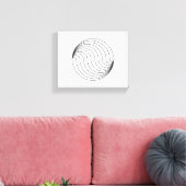 Minimalistische Circle Waves Leinwanddruck (Insitu (Wohnzimmer))